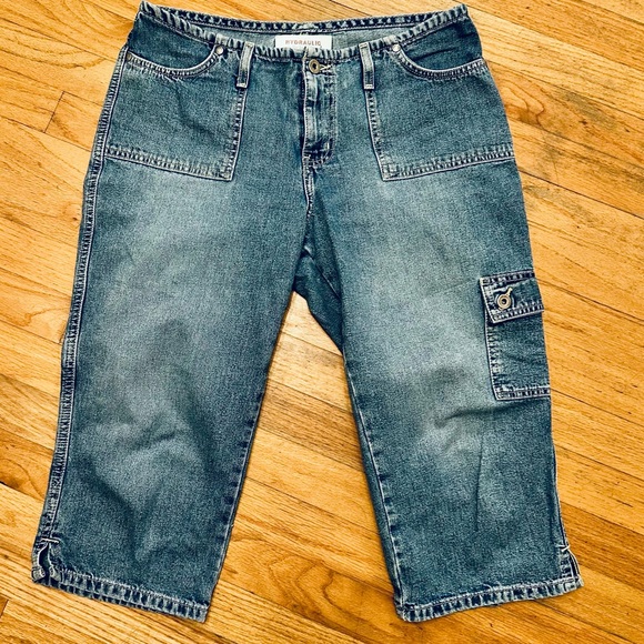 HYDRAULIC - Women's Capris Denim JEANS Sz 9/10 VINTAGE - BLUE - Picture 13 of 13